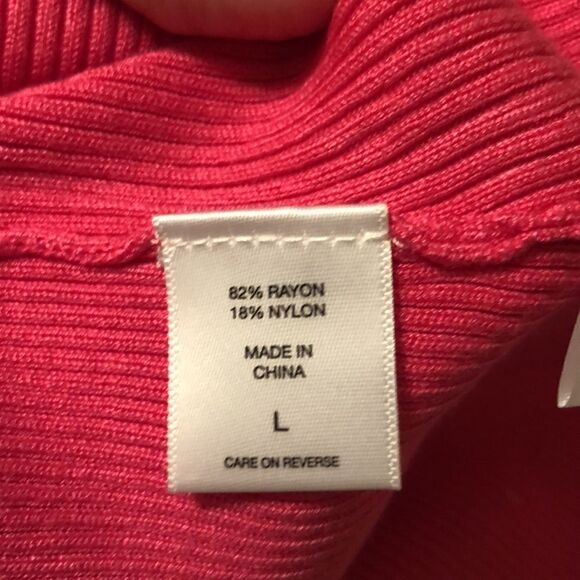 NY&C L Fuchsia Pink 7th Ave Studio Turtle Neck Sweater - Picture 7 of 8